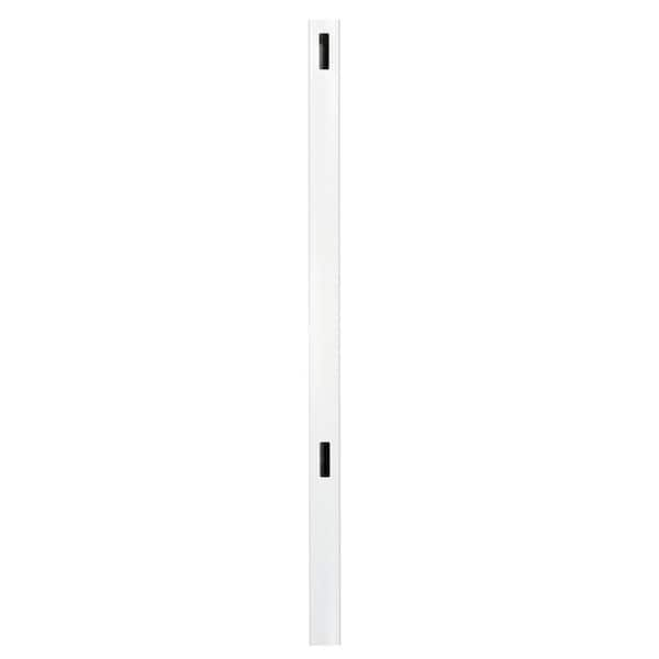 Veranda Pro Series 5 in. x 5 in. x 6 ft. White Vinyl Woodbridge Routed End Fence Post