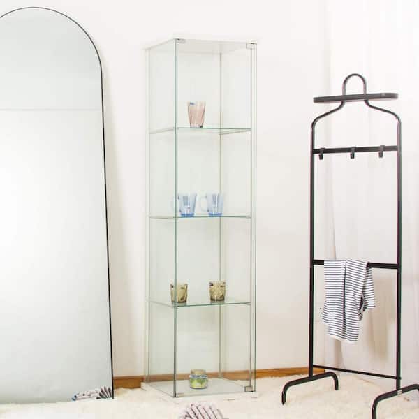 Flash Furniture Mar Vista Collection 4 Shelf 64 H Glass/Metal Storage  Shelves Clear/Matte, 1 - Kroger