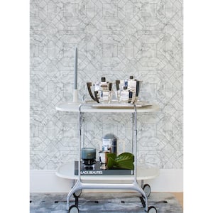 Silver Seraphina Peel and Stick Wallpaper Sample