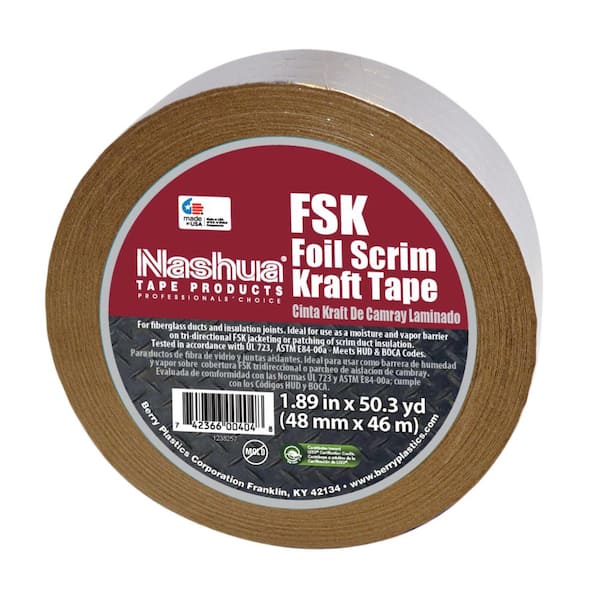 Nashua Tape 1.89 in. x 50.3 yds. Foil-Scrim-Kraft Insulation Duct Tape