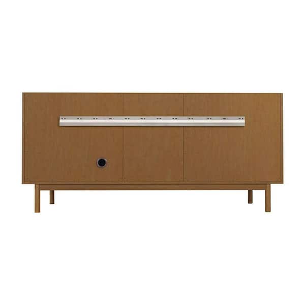 Laurent 72.0 in. Double Bath Vanity in Honey Oak with Ethereal Noctis Wireless Charging Quartz Top