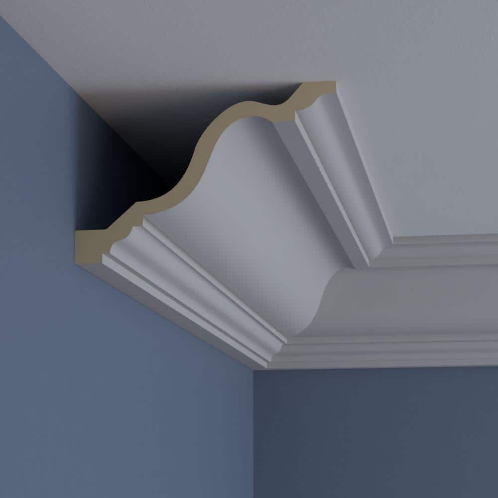 Primed White Polyurethane Jackson Crown Moulding 94.5"