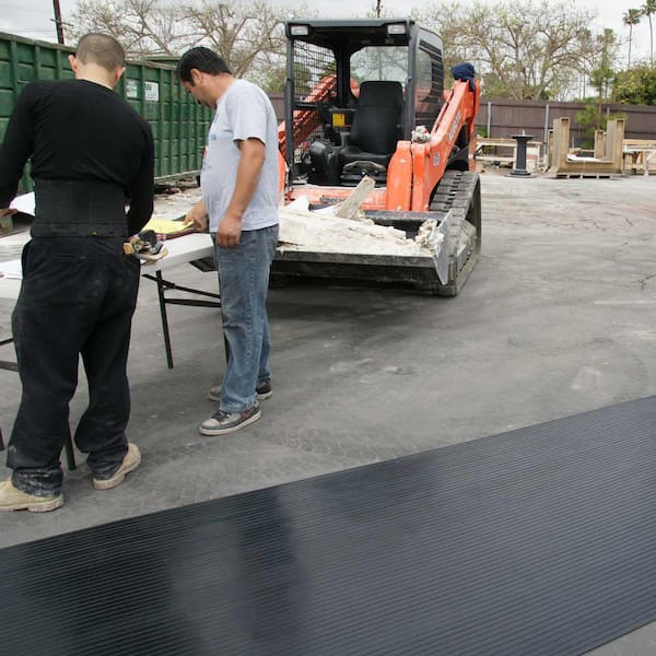 Rubber Cal Corrugated Wide Rib 4 Ft X 6 Black Flooring 24 Sq 03 168 W Wr 06 The Home Depot Rubber Cal Corrugated Wide Rib 4 Ft X, Rubber Flooring Rolls 6 Wide