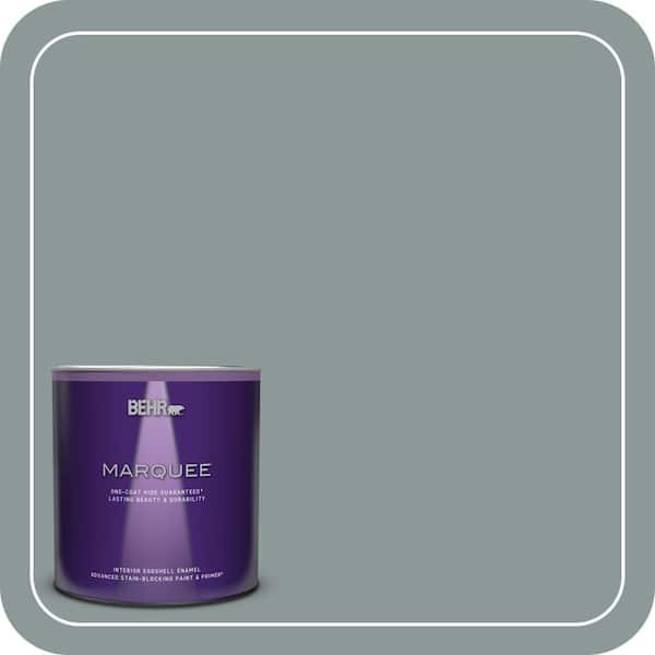 BEHR MARQUEE 1 qt. #ECC-61-3 Evening Fog Eggshell Enamel Interior Paint & Primer
