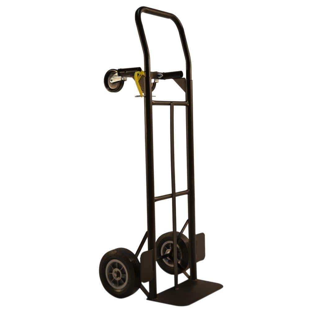 600 lb Capacity 2-in-1 Convertible Hand Truck Dolly Trolley Moving Cart 