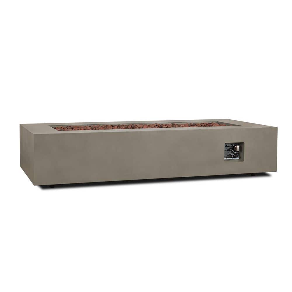 Aegean 70" Mist Gray Gas Fire Pit Table with Conversion Kit