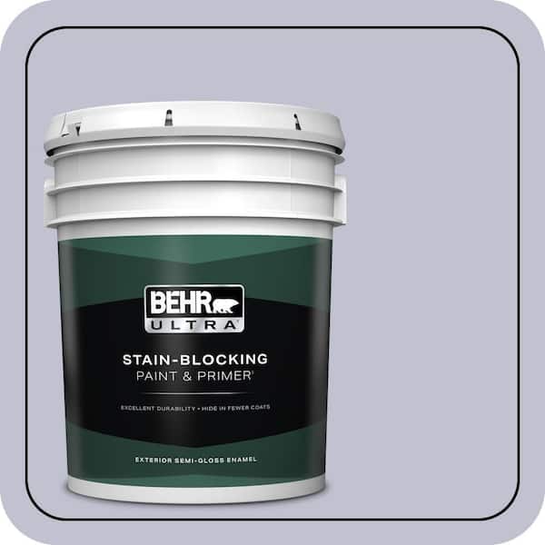 BEHR ULTRA 5 gal. #S550-2 Powder Lilac Semi-Gloss Enamel Exterior Paint & Primer