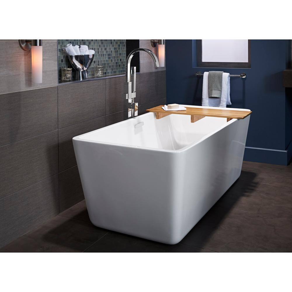 Sedona Loft 63" White Acrylic Freestanding Bathtub