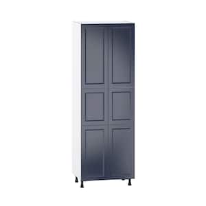 Devon 30 in. W x 89.5 in. H x 24 in. D Painted Blue Shaker Assembled Pantry Kitchen Cabinet with 5 Shelves