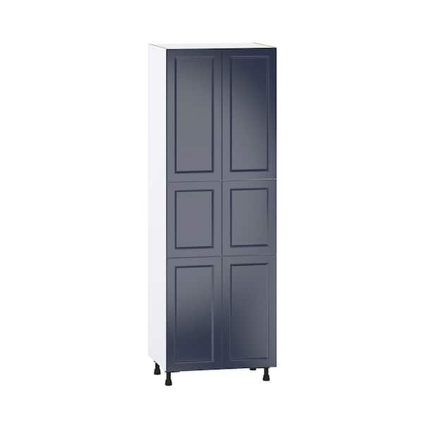 Laramie 30 in. W x 24 in. D x 89.5 in. H Assembled Pantry Kitchen Cabinet in Painted Blue with 5-Shelves