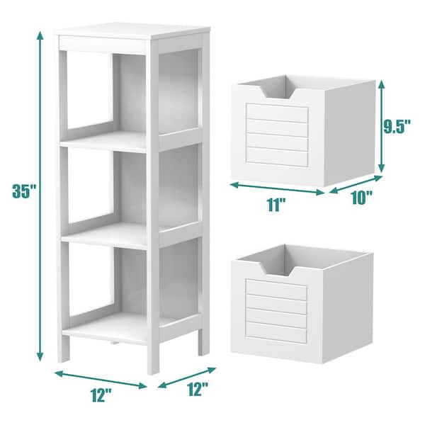 Toilet Side Cabinet Bathroom Crevice Shelf Toilet Crevice Storage Drawer  Type Rack, Multi-Layer Bathroom Floor Cabinet with Wheels, Mobile Shelving