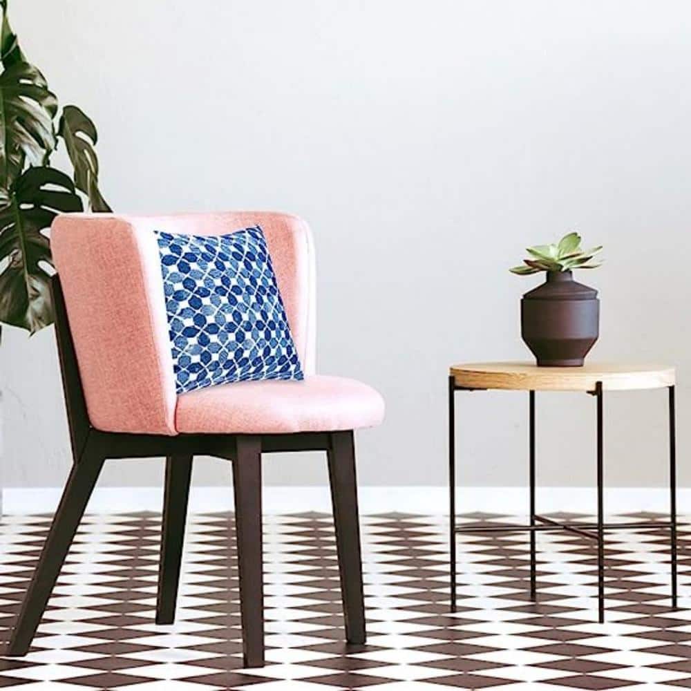 Blue Geometric Pattern Square Outdoor Cushion Set