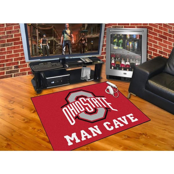 FANMATS Ohio State University Red Man Cave ft. x ft. Area Rug 14585  The Home Depot