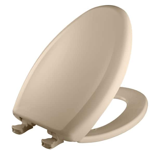 BEMIS Slow Close STA-TITE Elongated Closed Front Toilet Seat in Creme