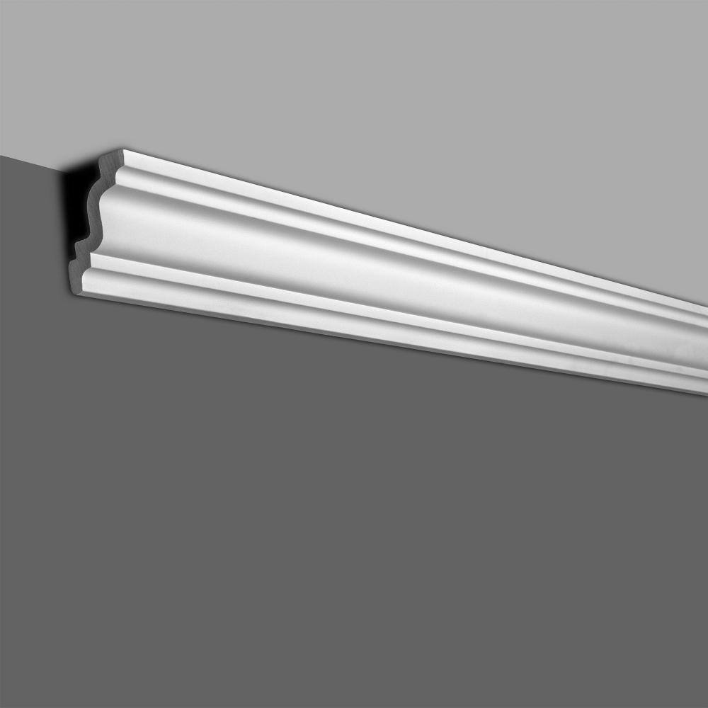6" White Primed Polyurethane Crown Moulding Sample