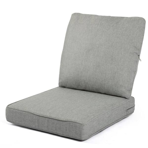 Zeus & Ruta 24 in. x 24 in. Outdoor Sectional Cushion in Light Gray
