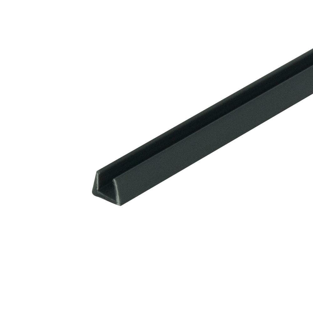 7/32 in. D x 3/16 in. W x 36 in. L Black Styrene Plastic U-Channel Moulding