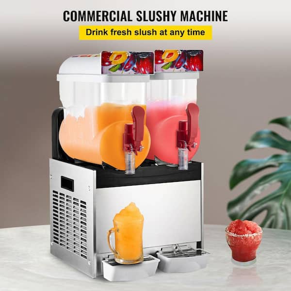 VEVOR Commercial Slushy Machine 203 oz. 25 Cups Single-Bowl Snow