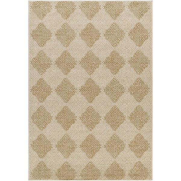 Vivir Kaya 2 ft. x 3 ft. Cottage Indoor/Outdoor Area Rug, Tan