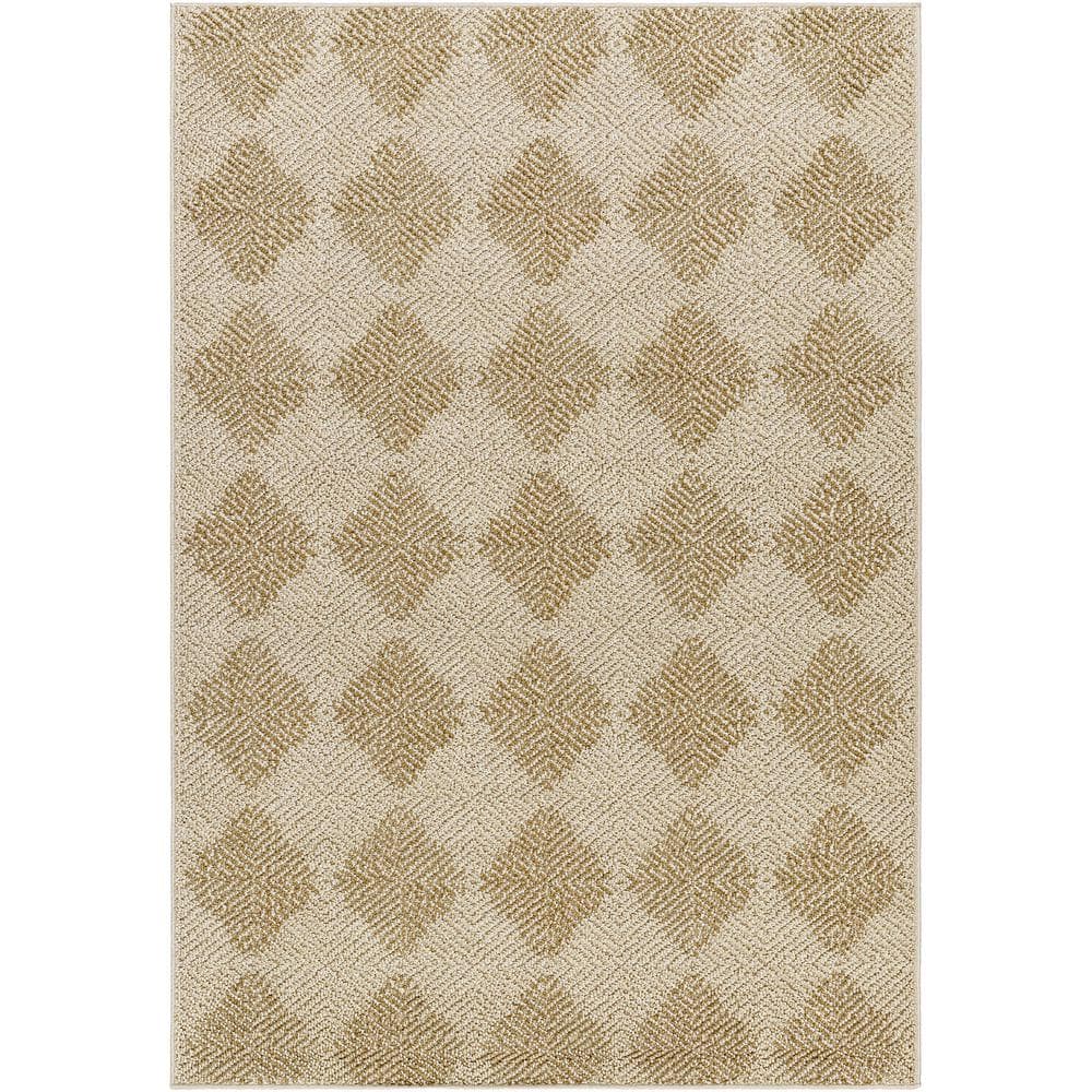 Livabliss Kaya Tan Cottage 8 ft. x 10 ft. Indoor/Outdoor Area Rug ...