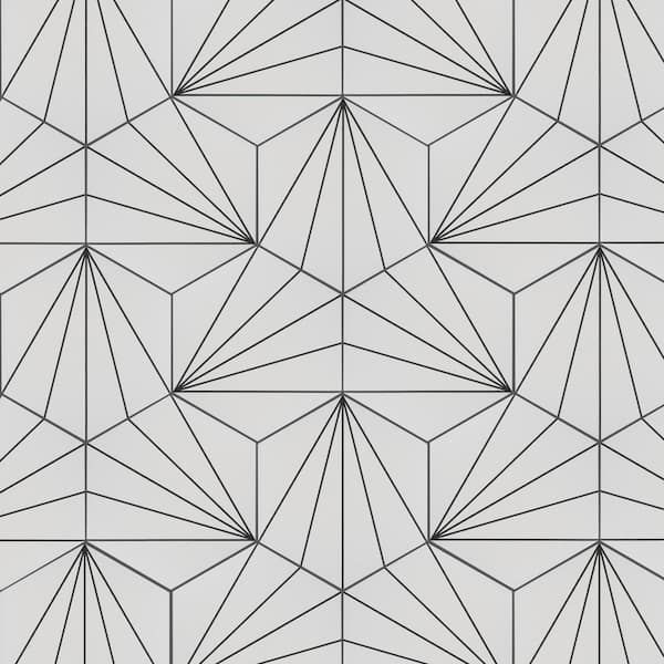 Merola Tile Aster Hex Blanco 8-5/8 in. x 9-7/8 in. Porcelain Floor and Wall Tile (598.0 sq. ft./Pallet)