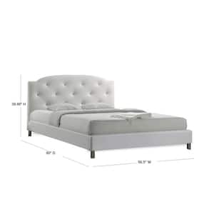 Canterbury White Full Upholstered Bed