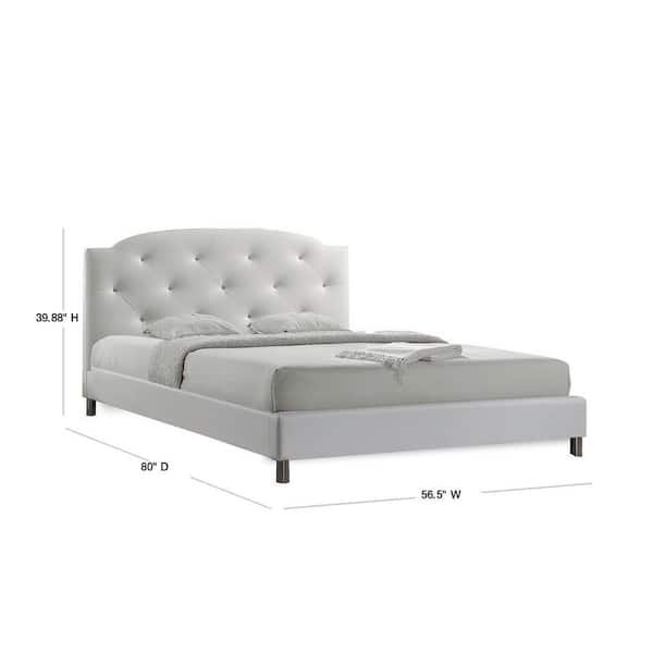 Canterbury White Full Upholstered Bed