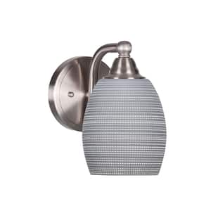 Madison 5 in. 1-Light Brushed Nickel Wall Sconce with Standard Shade