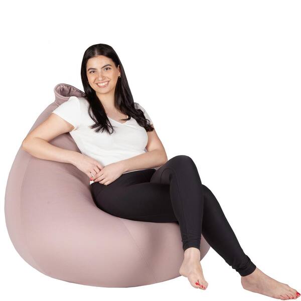 NORKA LIVING Balloon Shaped Stretchable Bean Bag Chair in Spandex Gray ...