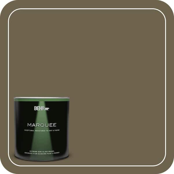 BEHR MARQUEE 1 qt. Home Decorators Collection #HDC-AC-15 Peat Semi-Gloss Enamel Exterior Paint & Primer