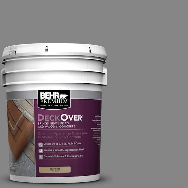 BEHR Premium DeckOver 5 gal. #PFC-63 Slate Gray Solid Color Exterior Wood and Concrete Coating