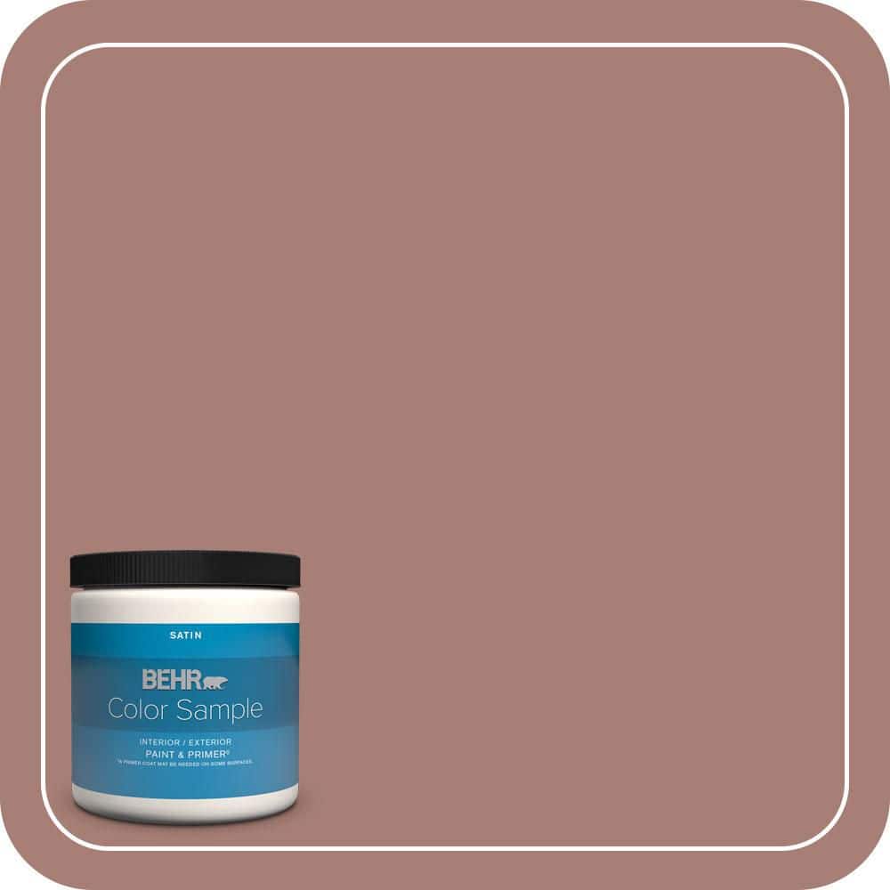BEHR PREMIUM PLUS 8 oz. #MQ1-52 Fresh Cedar Satin Enamel Interior/Exterior  Paint \u0026 Primer Color Sample B370416 - The Home Depot, image size:1000x1000