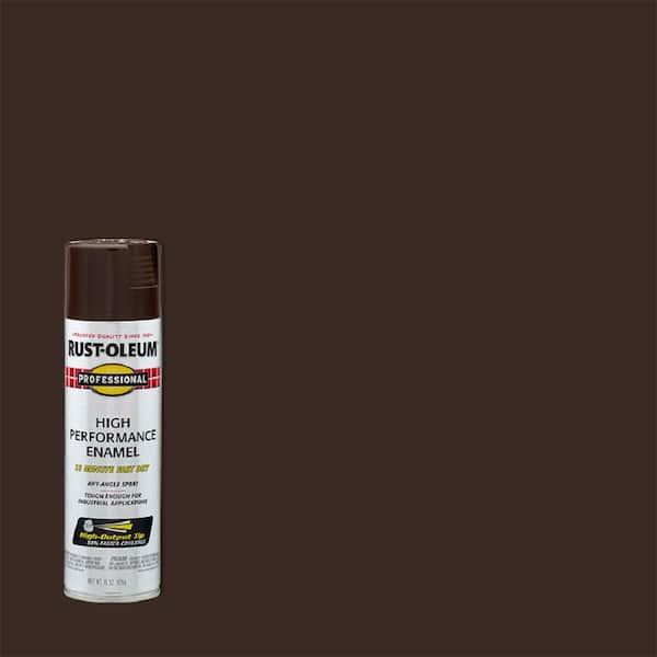 Rust-Oleum Professional 15 oz. High Performance Enamel Gloss Dark Brown Spray Paint (6-Pack)