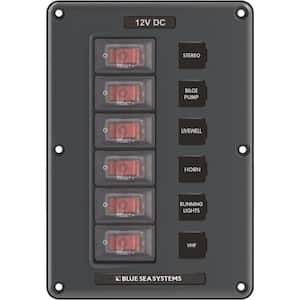 Panel Switch H2O CB 6POS - Gray