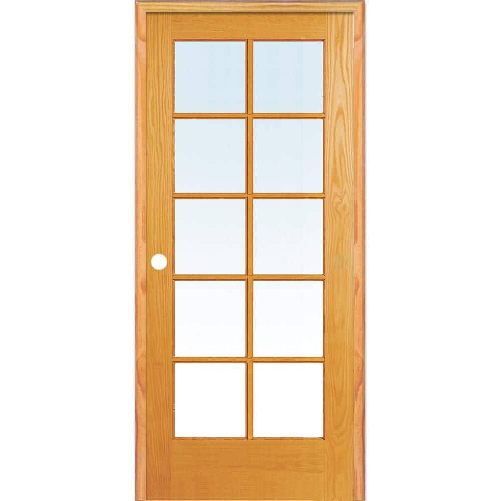 MMI DOOR 32 in. x 80 in. Right Handed Unfinished Pine Wood