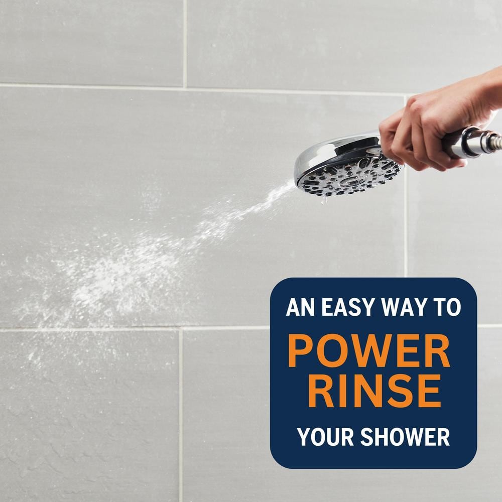 Chrome 7-Spray Wall Mount Handheld Shower Head