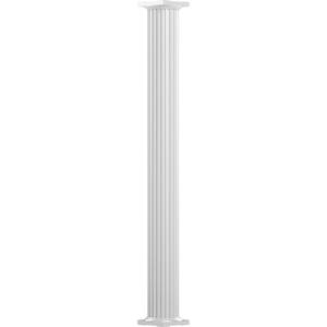 11-1/2 in. x 8 ft. Gloss White Non-Tapered Fluted Round Shaft Endura-Aluminum Column