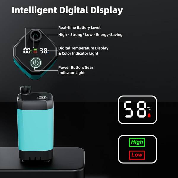 Beviliu Portable Shower, 6000mAh Rechargeable Portable Shower For...