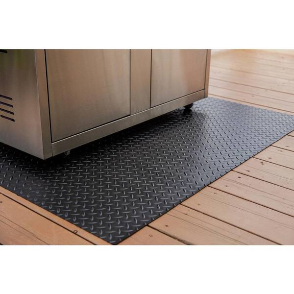 G-Floor 47 in. x 32 in. Polyvinyl Gas Grill Mat in Midnight Black GM45DT4732MB - The Home Depot