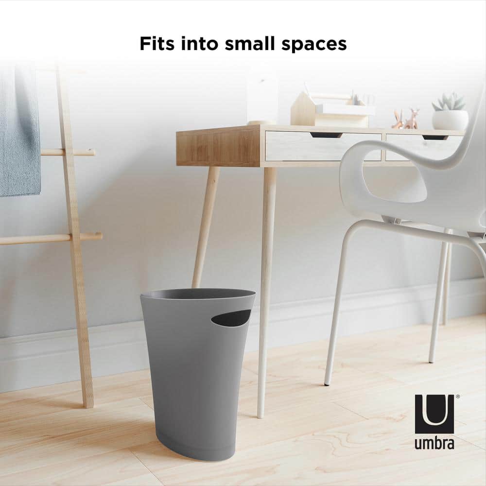 Charcoal Touchless Plastic Kids' Slim Trash Can