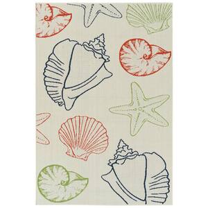 Amalie Ivory 1 ft. 9 in. x 3 ft. Indoor/Outdoor Area Rug