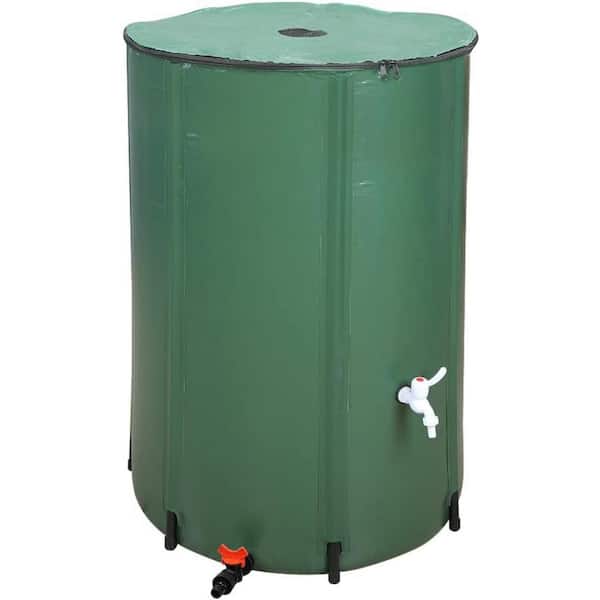 AOPSPS 132 Gallon Folding Rain Barrel Water Collector Green
