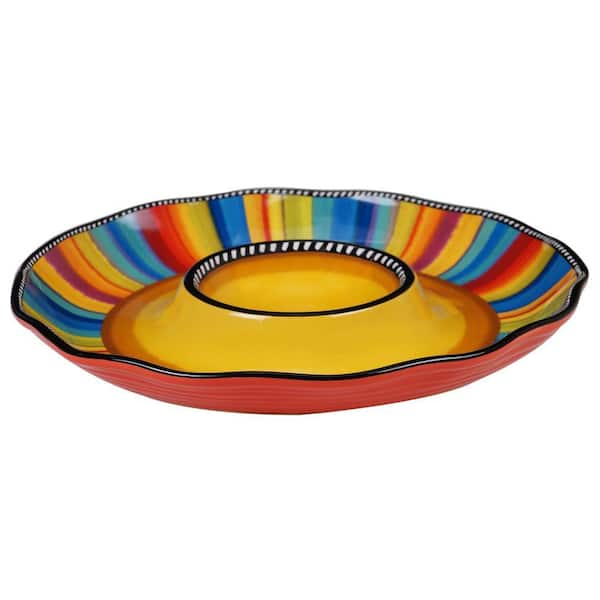 Sierra 13.5 in. Multicolored Chip and Dip