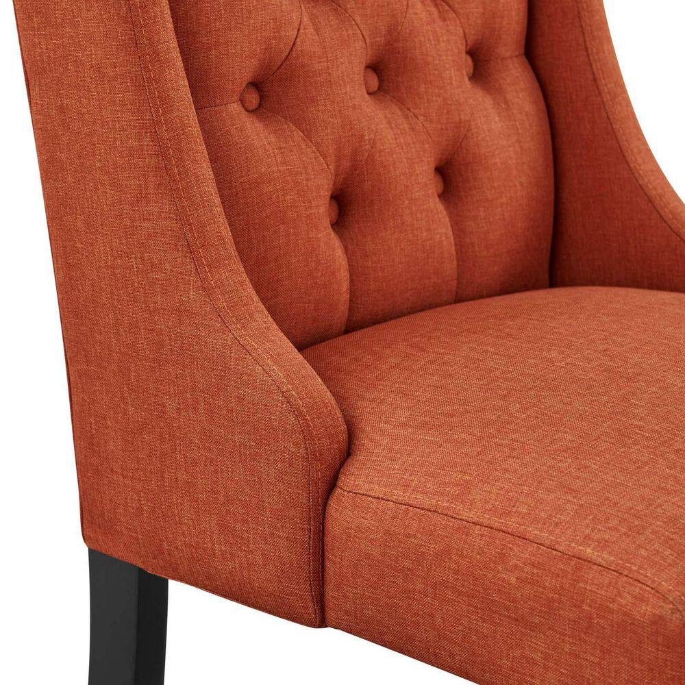 High-Back Upholstered Parsons Side Chair in Sleek Orange