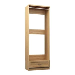 System Drawer Size VIA Closets 18 in. W Tranquil White Floor Mount Tower Unit with 1 ...