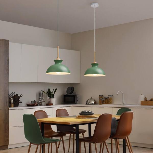 EDISHINE Manor 60 -Watt 1 Light Green Modern Farmhouse Barn