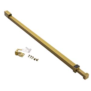 Patio Door Security Bar with Anti-Lift Lock Metallic Gold