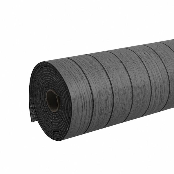 Dark Gray PVC Peel and Stick 3D Faux Wood Slat Wall Panel Waterproof Decorative Wall Covering