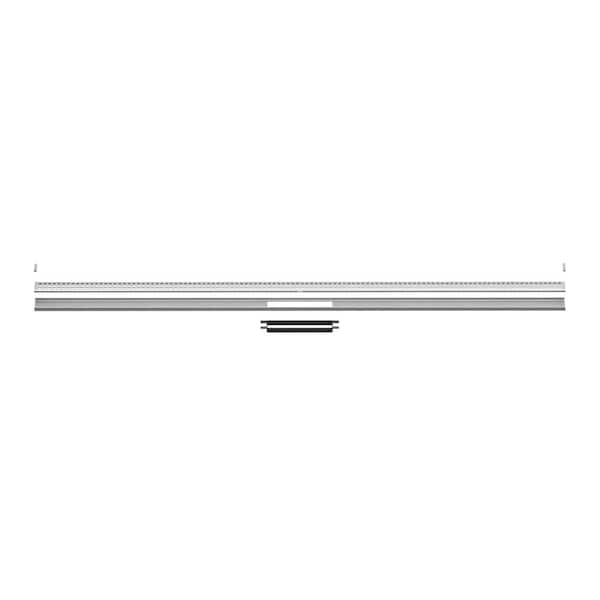 Schluter Systems Kerdi-Line-Vario Brushed Stainless Steel 96 in. Square Grate and Channel Floor Drain Installation Kit