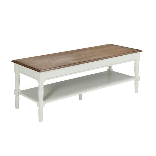 Photo 1 of Convenience Concepts French Country Coffee Table, Driftwood / White